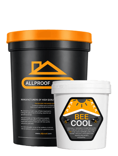 BEECOOL heat reflective roof coating product packaging