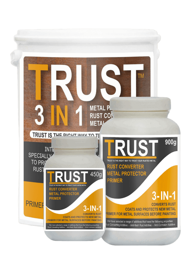 TRUST 3-IN-1 rust converter product packaging